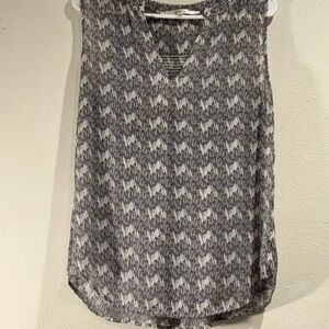 Fun 2 Fun Black and White Geometric Blouse